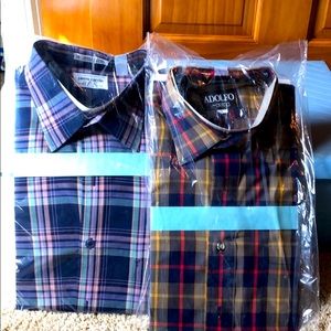2 men's plaid shirts